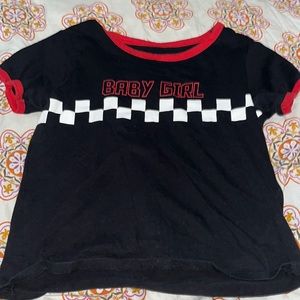 BABY GIRL BLACK AND RED CHECKERED SHIRT